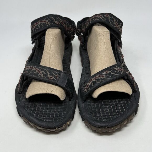 Teva Valkyrie Sandals Mens 10 M Black Scorpion Hiking Outdoor Water Hook & Loop - Picture 5 of 13